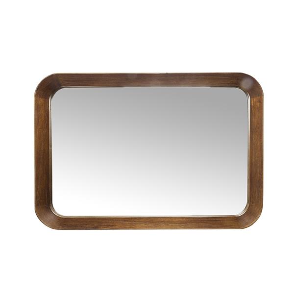 Espejo redondo de pared Ø35 en madera Kurmi