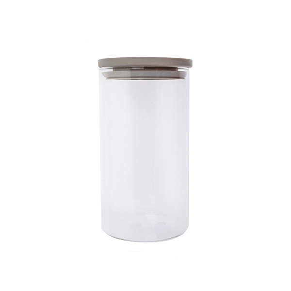 Tarro redondo cristal tapa de plástico, 11,5 x 11,5 cm. Recipiente, bote de  vidrio 800 ml para alimentos, apto para lavavajillas